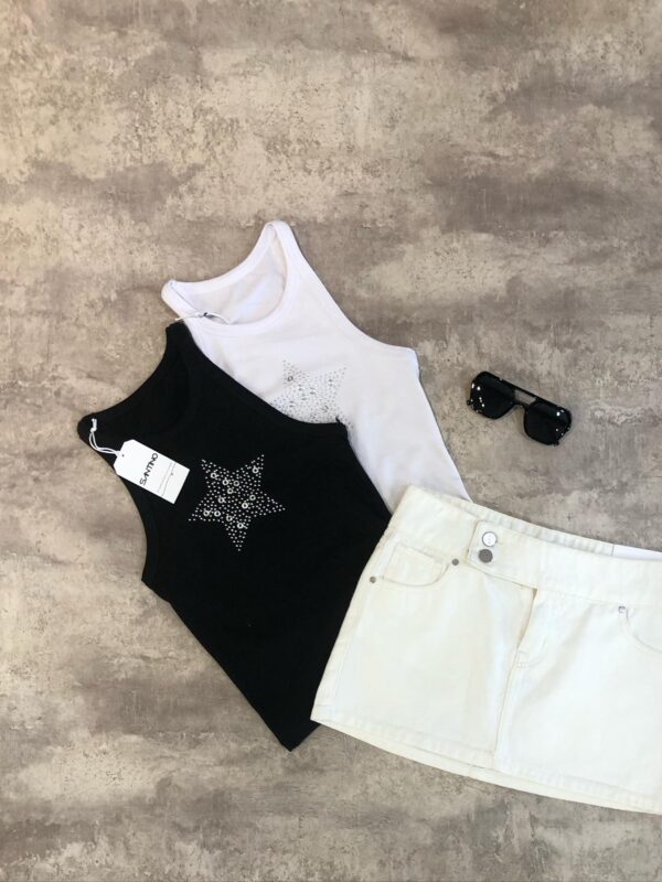 Remera Crop Hombros Caídos Mujer