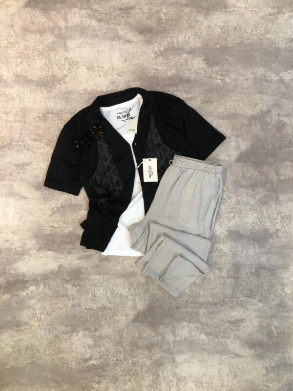 Camisa Manga Corta Lino Hombre